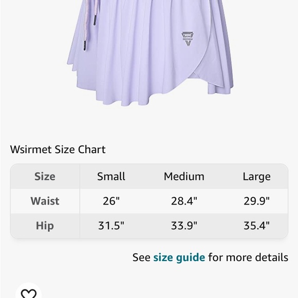 Wsirmet flowy 2 in 1 lilac shorts size Medium {1018} - Picture 11 of 11